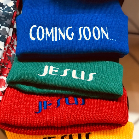 Coming Soon Jesus Baseball Shirt with hat. - Picture 7 of 8